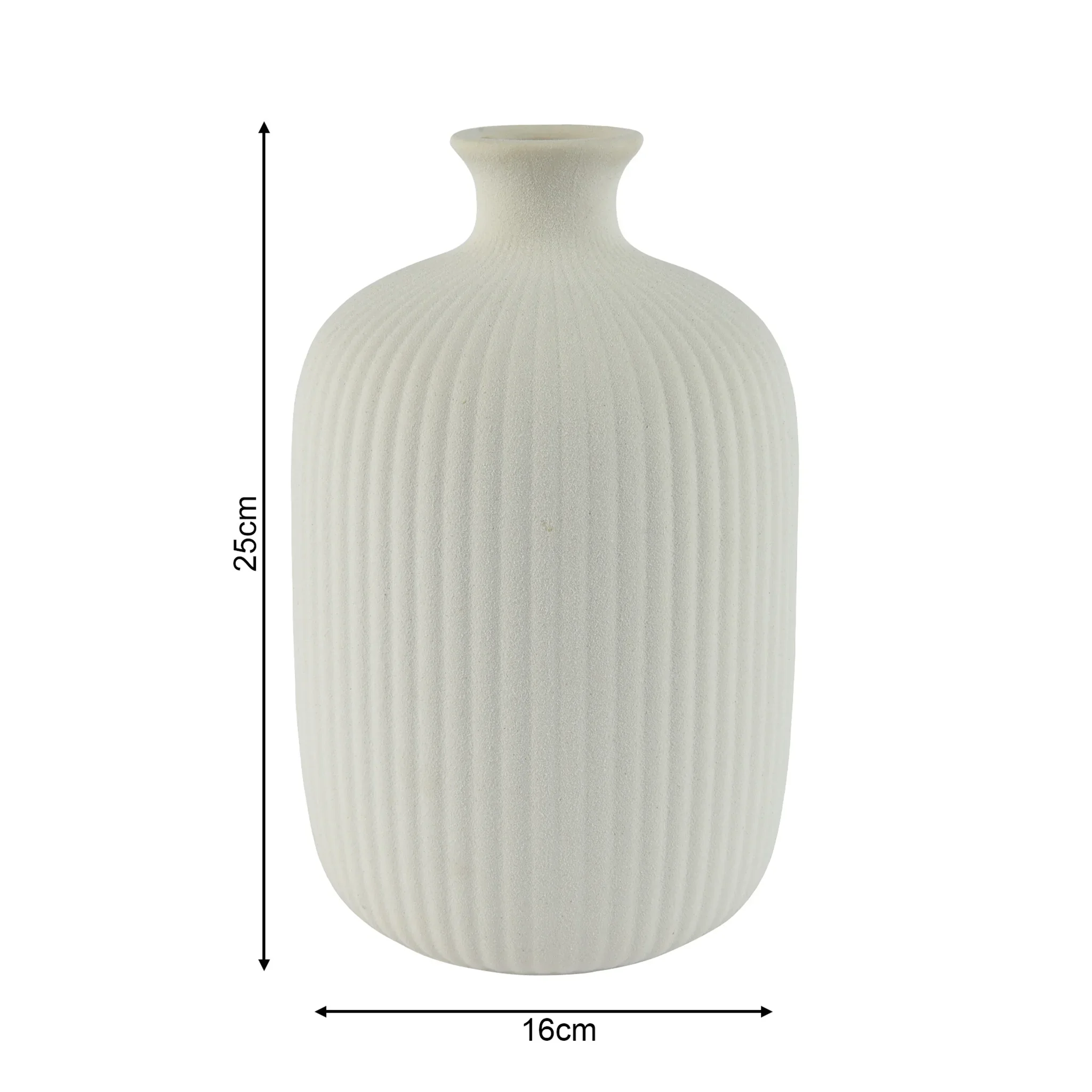Tamanu - Vaso in gres bianco da decorazione per salotto - Image 4