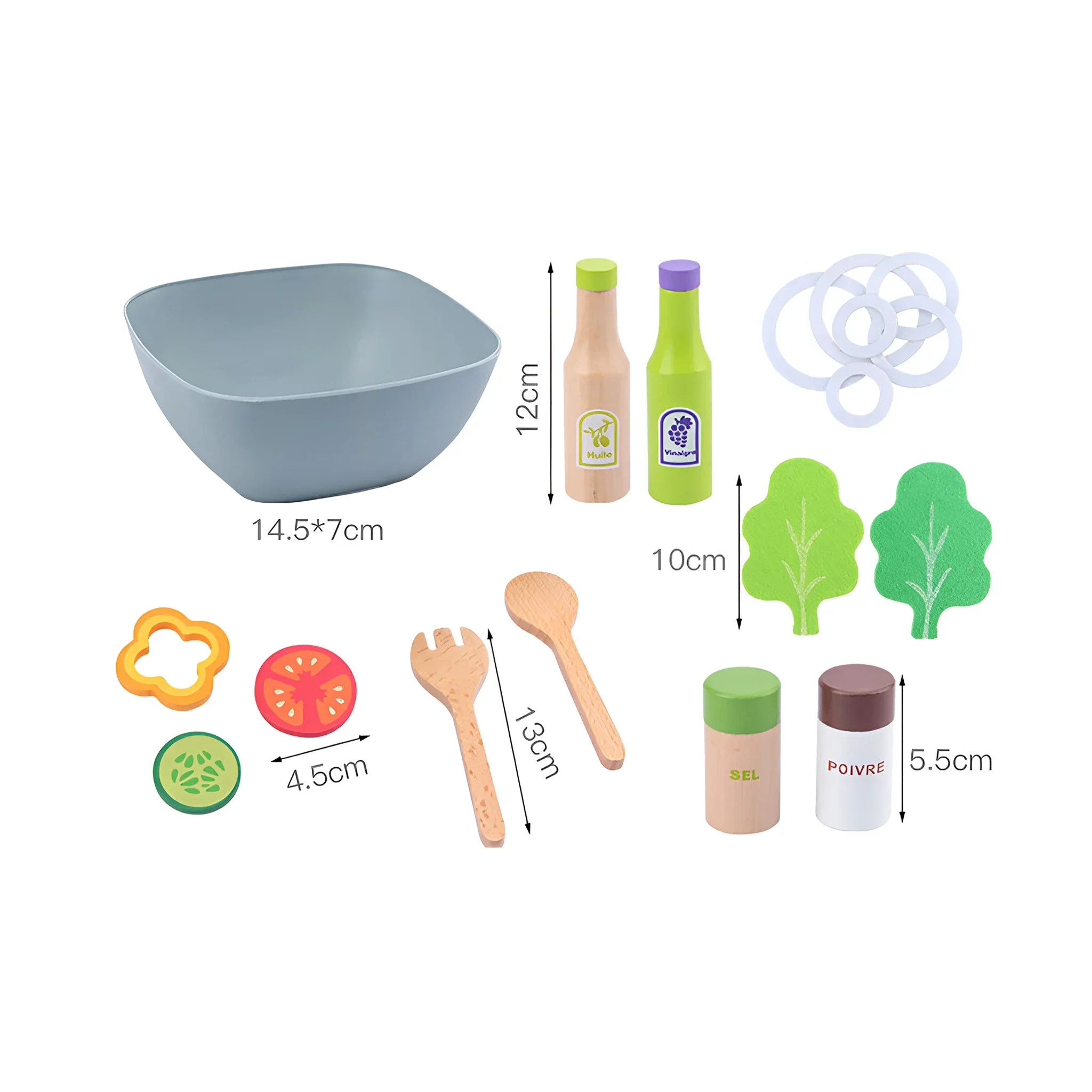 Tanah - Gioco per bambini con insalata in legno e accessori - Image 5