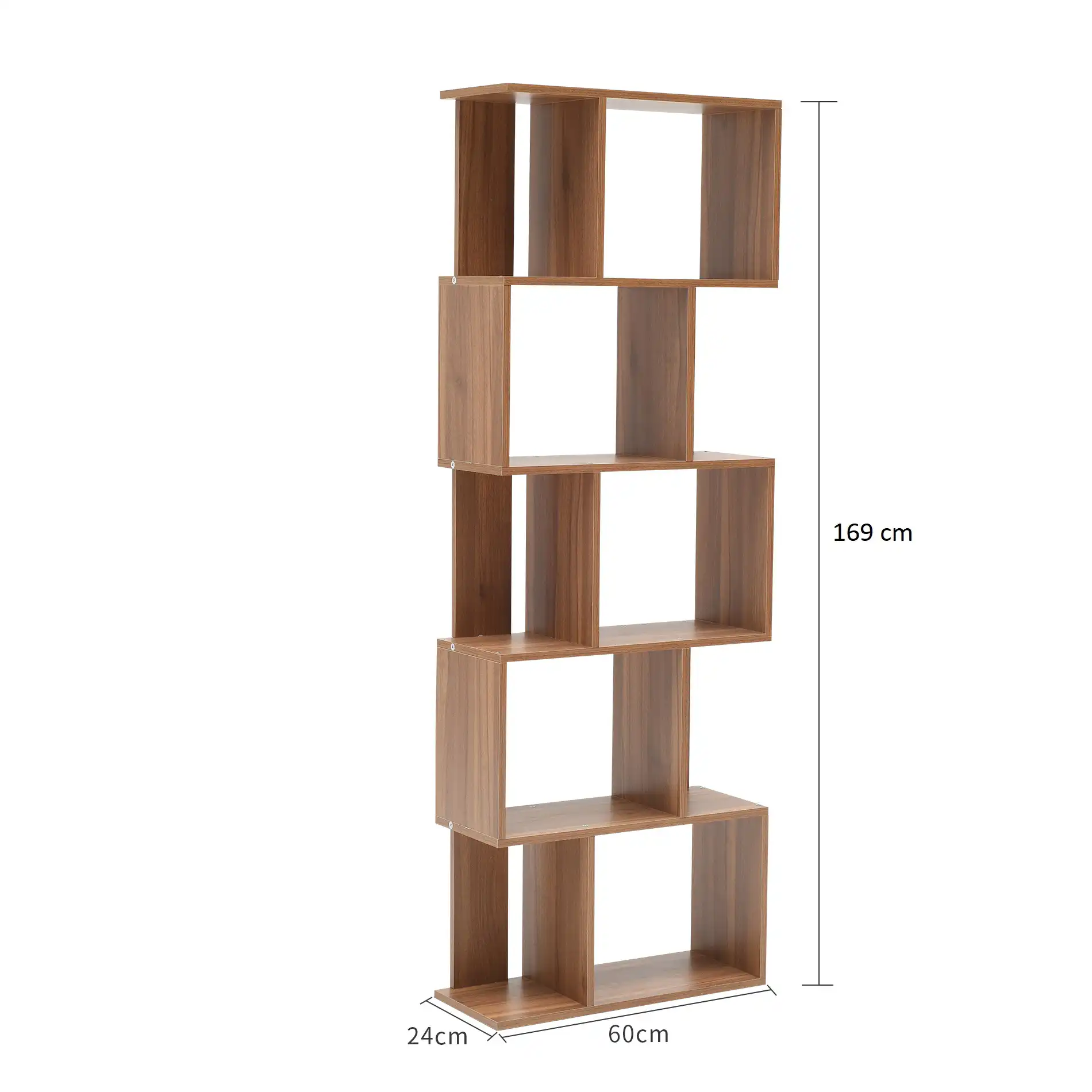 Thunbergia - Libreria marrone color rovere con 5 mensole - Image 5
