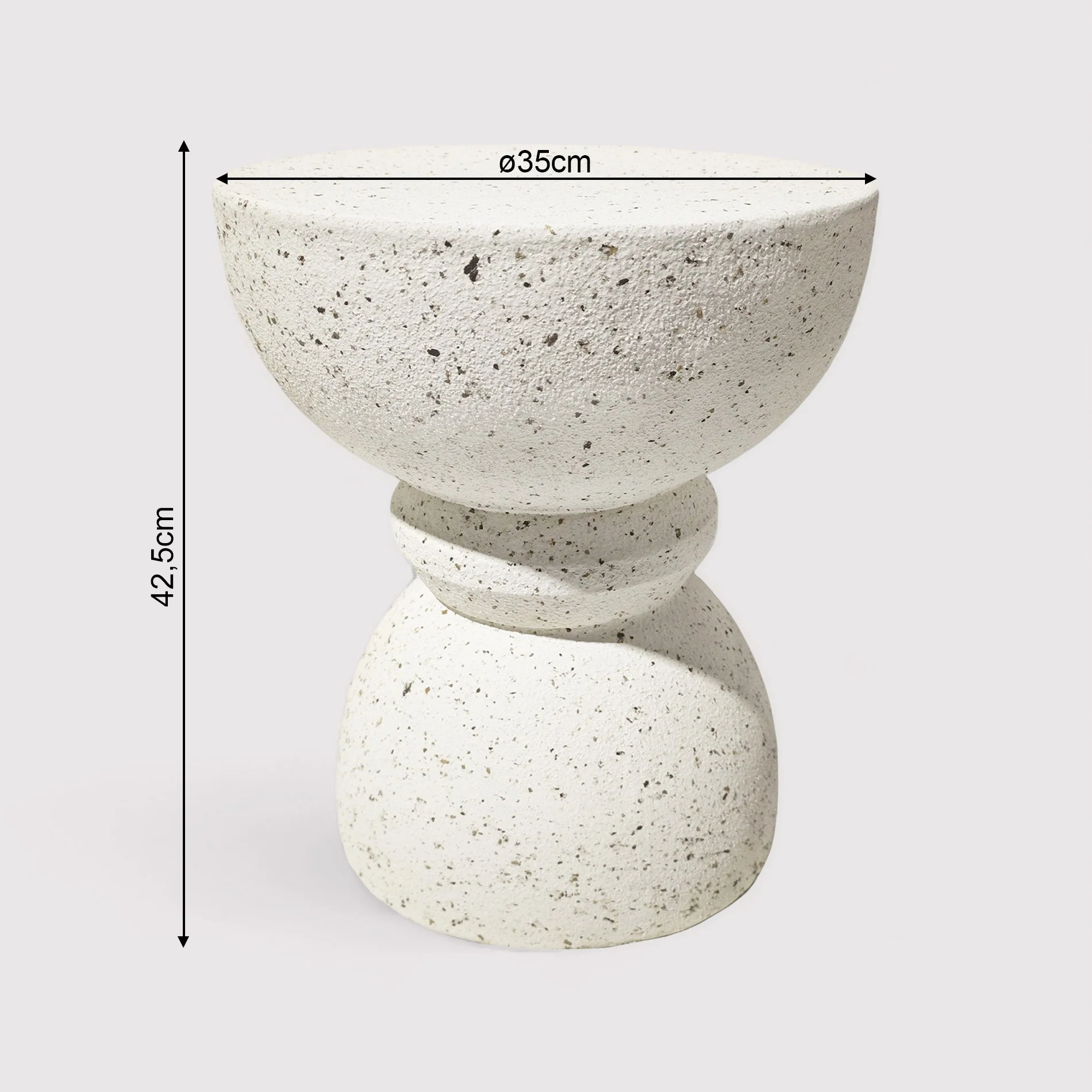 Travertine - Tavolino da salotto colore bianco e nero stile moderno - Image 7